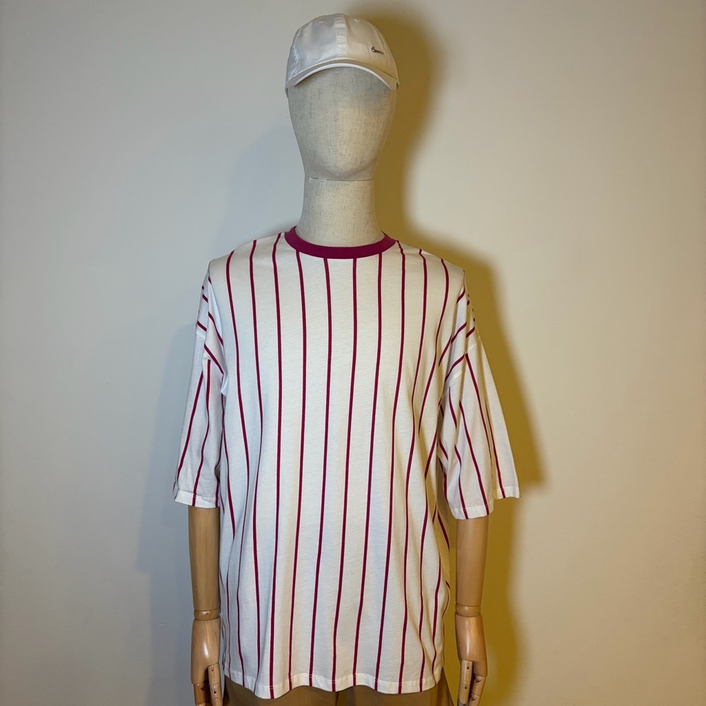 ASOS Men's Oversized Vertical Stripe T-Shirt - Size S